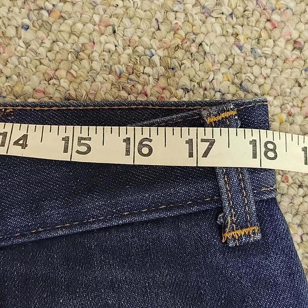 Levi's Orange Tab Flannel Lined Vintage Jeans, Men's 36 X 31.5. USA. Dark Blue